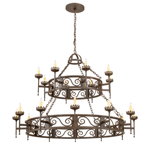 66" Wide Majella 20 Light Two Tier Chandelier | 201849
