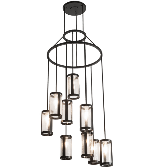 35" Wide Cartier 9 Light Cascading Chandelier | 203388