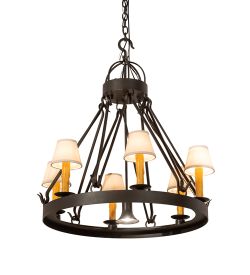 28" Wide Lakeshore 6 Light W/Downlight Chandelier | 204943
