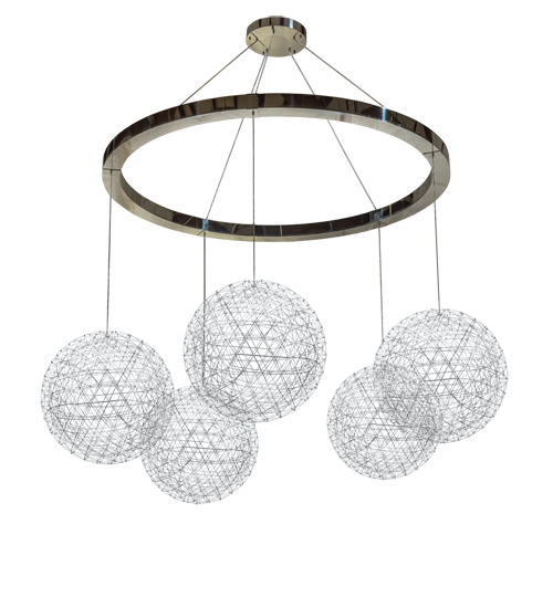 131" Wide Geosphere 5 Light Chandelier | 219816