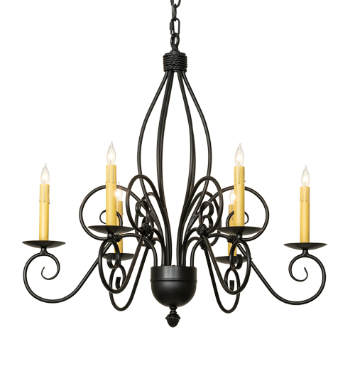 28" Wide Squire 6 Light Chandelier | 227498