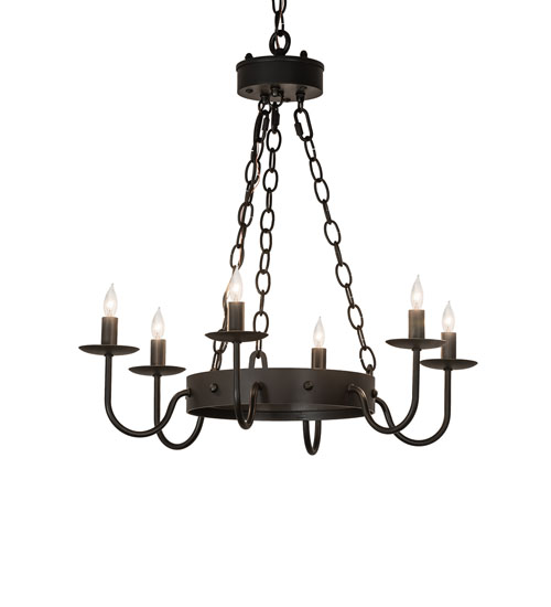 24" Wide Edinburgh 6 Light Chandelier | 244691