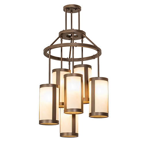 24" Wide Cartier 6 Light Cascading Chandelier | 246113