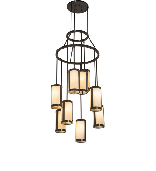 30" Wide Cartier 9 Light Cascading Chandelier | 246501