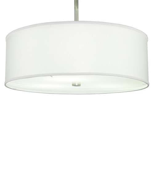 24" Wide Cilindro White Trilam Textrene Pendant | 250070