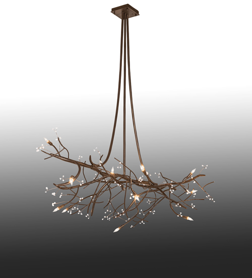 72" Long Winter Solstice Budding Chandelier | 251130