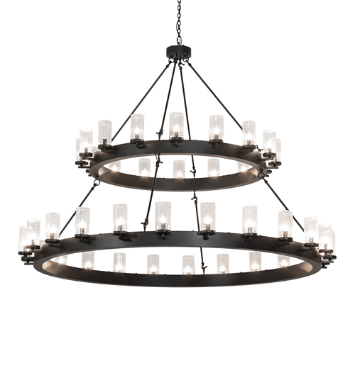 72" Wide Noziroh Ring 40 Light Two Tier Chandelier | 256824