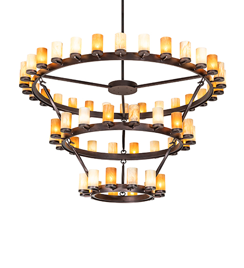 84" Wide Noziroh Ring 60 Light Three Tier Chandelier | 277361