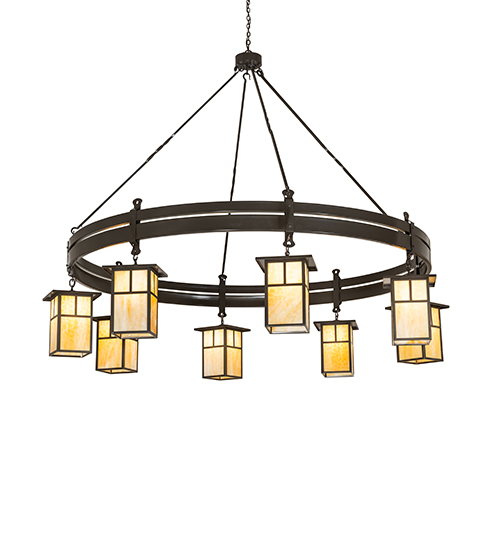 88" Wide Beartooth "T" Mission 8 Light Chandelier | 280178