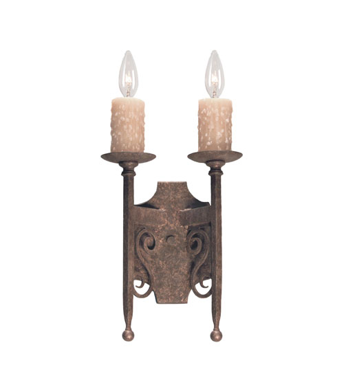 9" Wide Toscano 2 Light Wall Sconce | 115228