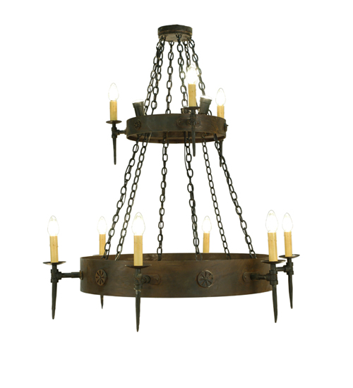 47" Wide Warwick 12 Light Two Tier Chandelier | 112813