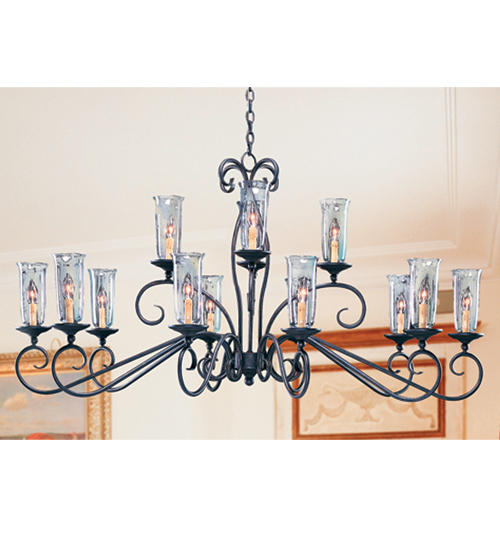 60" Long Wallis 14 Light Oblong Chandelier | 115163