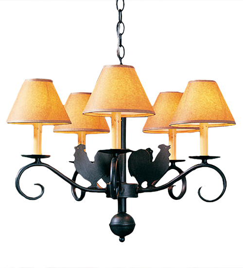 24" Wide Animal 5 Light Chandelier | 115631