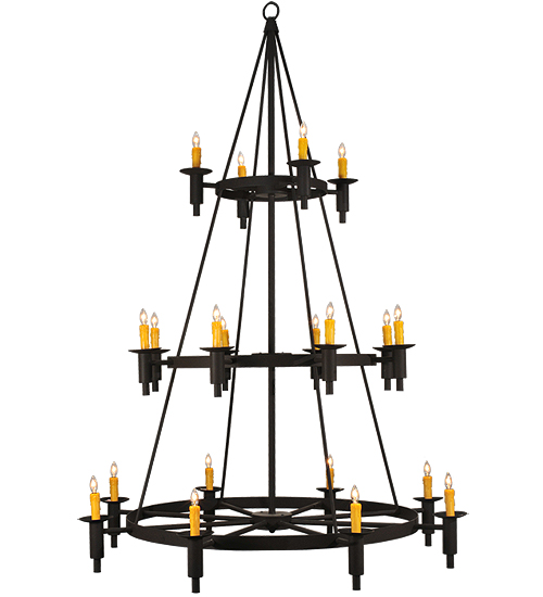 60"W Carella 20 LT Three Tier Chandelier | 115722