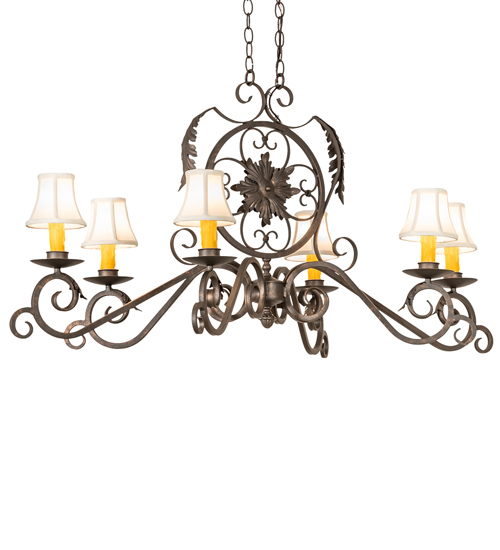 48" Long Christabel 6 Light Oblong Chandelier | 117410