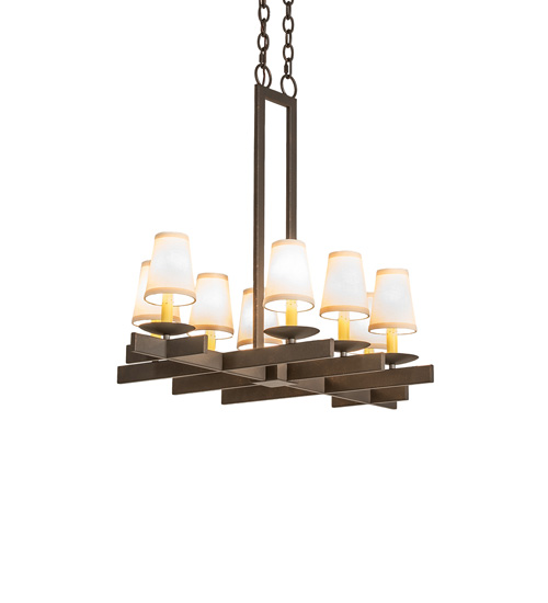 36" Long Dante 8 Light Oblong Chandelier | 118284