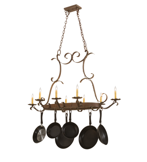 53" Long Laramie 8 Light Pot Rack | 120250