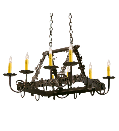 27" Long Vineyard 8 Light Pot Rack | 120775