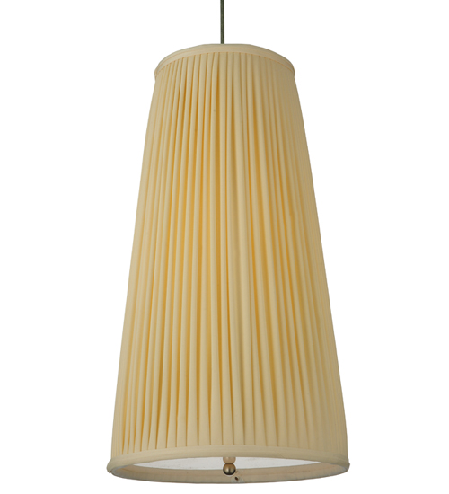 13" Wide Channell Tapered & Pleated Pendant | 128987