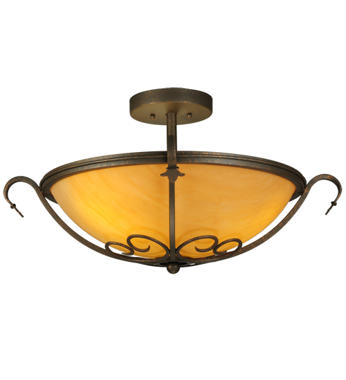 24" Wide Alaine Semi-Flushmount | 130048