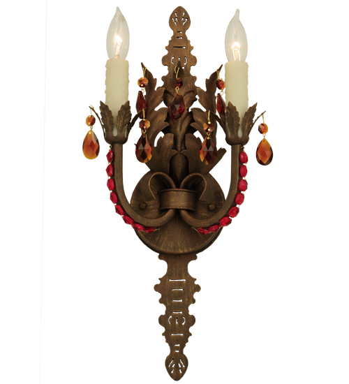 9"W Grosetto 2 LT Crystal Wall Sconce | 135983