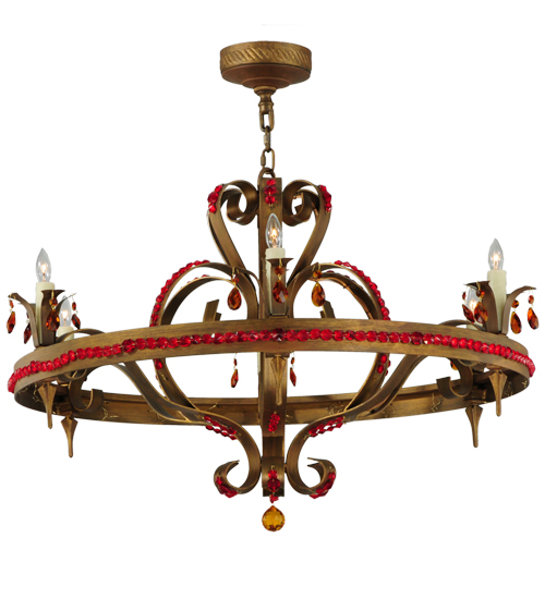 39" Wide Grosetto 6 Light Chandelier | 135985