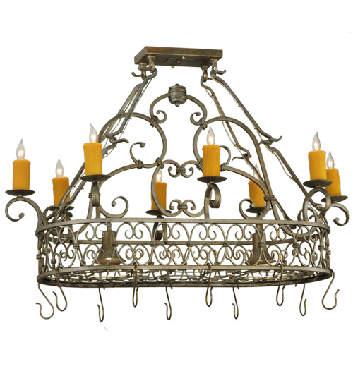 40" Long Cira 10 Light Pot Rack | 137411