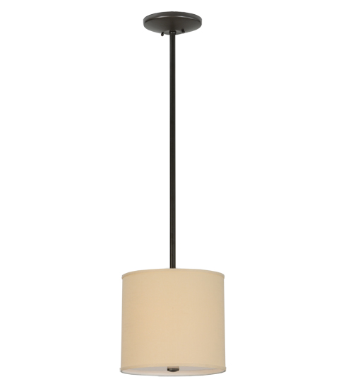 12"W Cilindro Beige Textrene Pendant | 144909