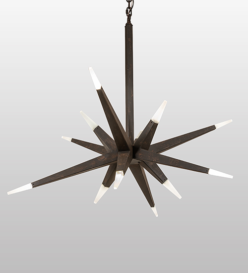 38" Wide Hickory Treasures 12 LT LED Pendant | 145938