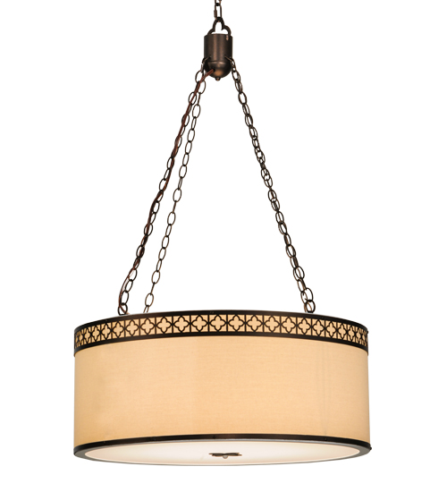 30"W Cilindro Quatrefoil Textrene Pendant | 146714