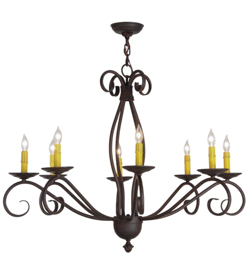 36"W Sienna 8 LT Chandelier | 151019