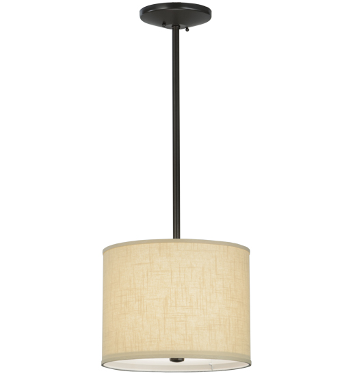14"W Cilindro Beige Textrene Pendant | 151434