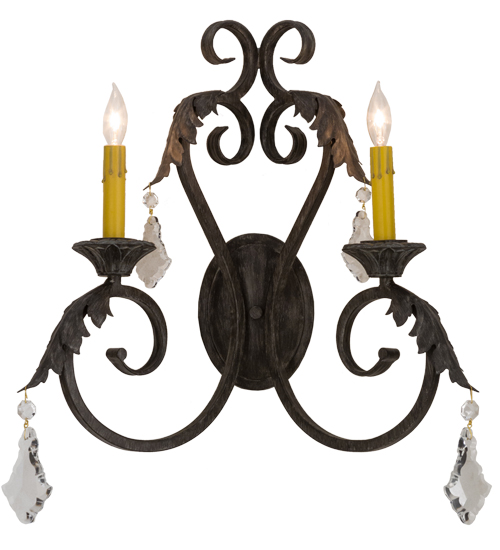 19"W Josephine 2 LT Wall Sconce | 151650