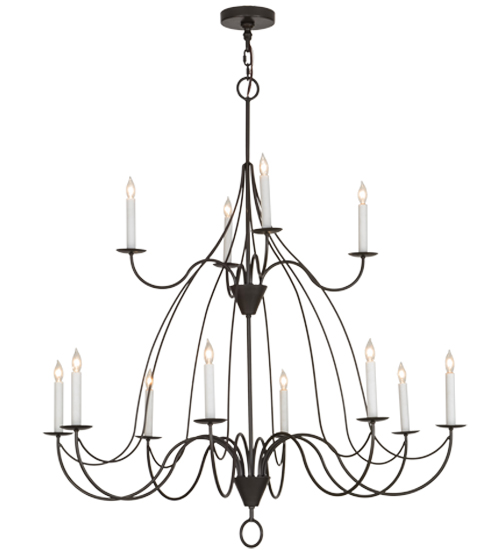 48"W Polonaise 12 LT Two Tier Chandelier | 154070