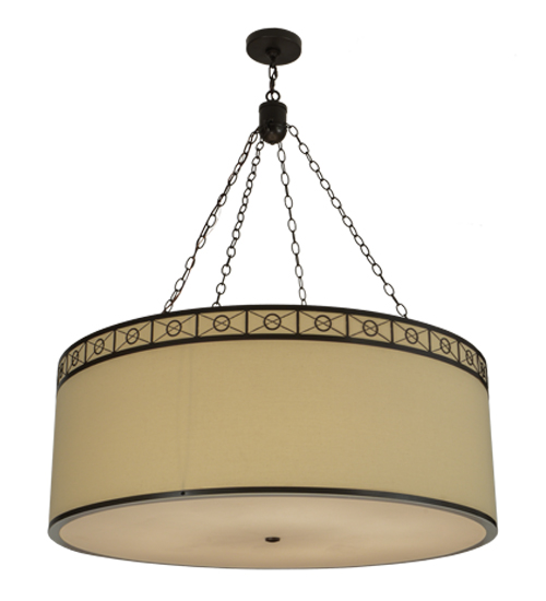 42"W Cilindro Circle X Textrene Pendant | 154651