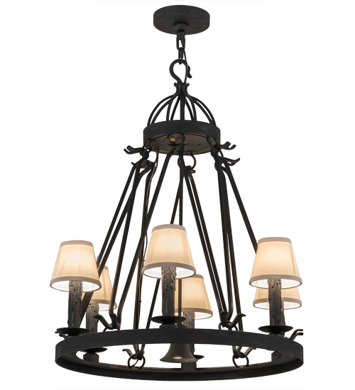28"W Lakeshore 6 LT W/Downlight Chandelier | 157287