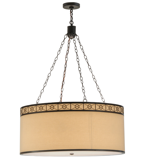 36"W Cilindro Circle X Textrene Pendant | 161029