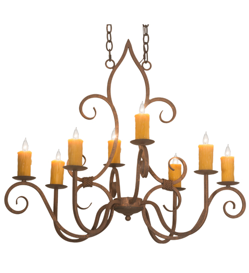 36" Long Clifton 8 Light Oblong Chandelier | 177156