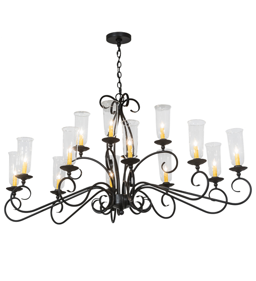 60"L Wallis 14 LT Oblong Chandelier | 177354
