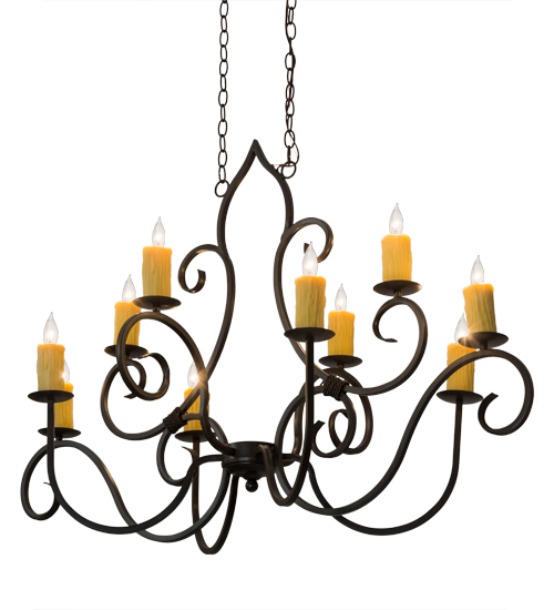 48" Long Clifton 10 Light Oblong Chandelier | 178811