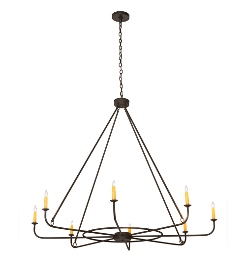 57"W Brach Ring 8 LT Chandelier | 183491