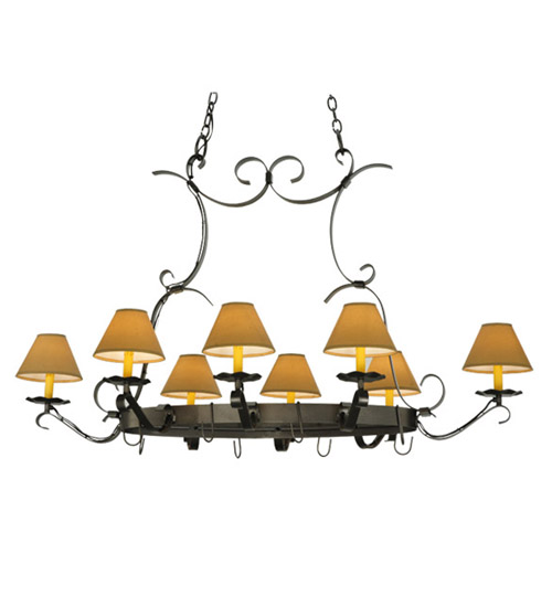 54" Long Laramie 8 Light Pot Rack | 188402