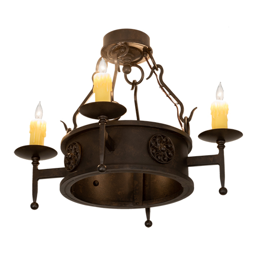 24" Wide Lorenzo 4 Light Semi-Flushmount | 204184