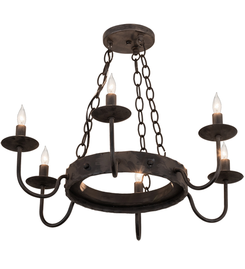 24" Wide Edinburgh 6 Light Chandelier | 213965