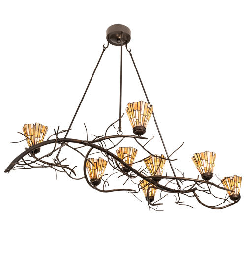 61" Long Winter Solstice Delta 8 Light Oblong Chandelier | 218102