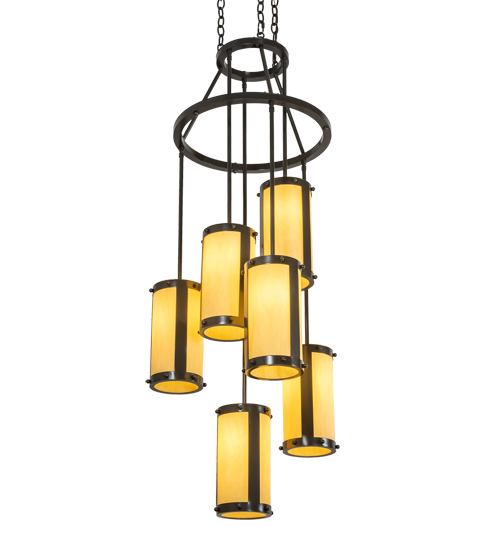 24" Wide Cartier 6 Light Cascading Chandelier | 222213