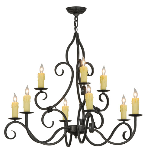 36" Wide Clayton 9 Light Chandelier | 228942