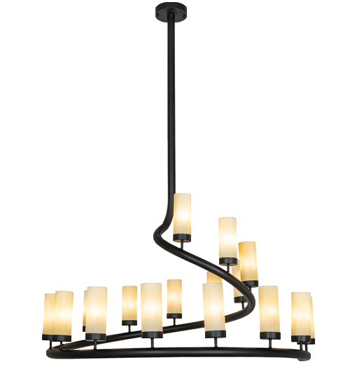 60" Wide French Horn 17 Light Chandelier | 241777