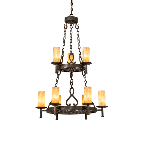 31" Wide Newcastle 9 Light Two Tier Chandelier | 244248