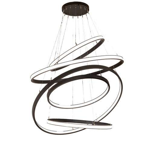 60" Wide Anillo 5 Ring Cascading Chandelier | 246666